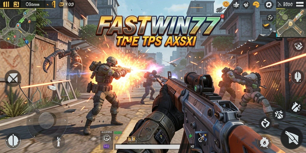Tangkapan layar menunjukkan aksi seru dalam pertempuran TPS FASTWIN77.