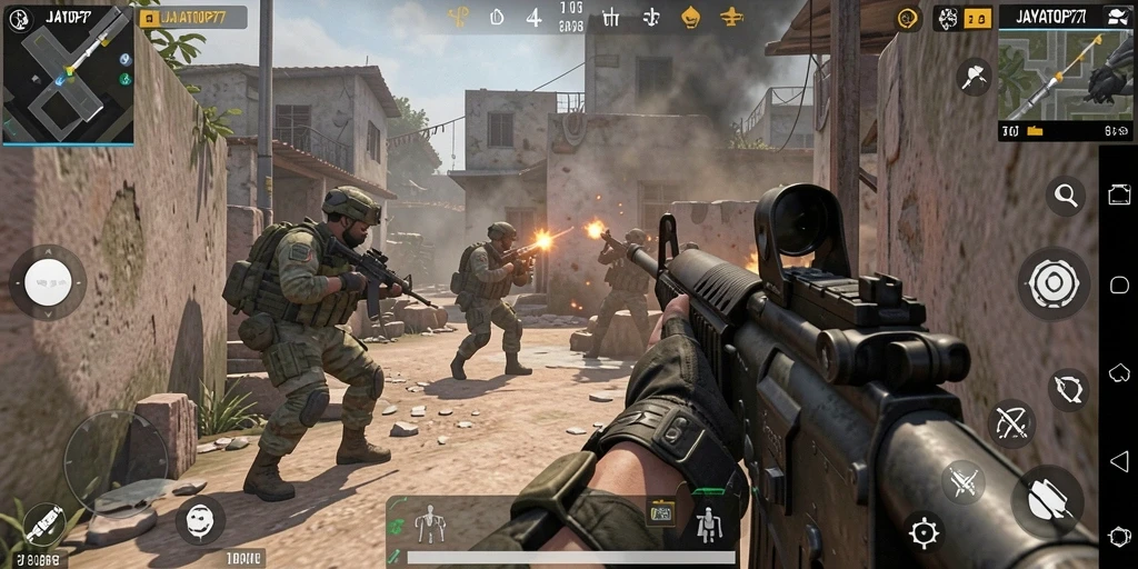 Tampilan menarik dari gameplay seru JAYATOP77 yang menampilkan aksi FPS.
