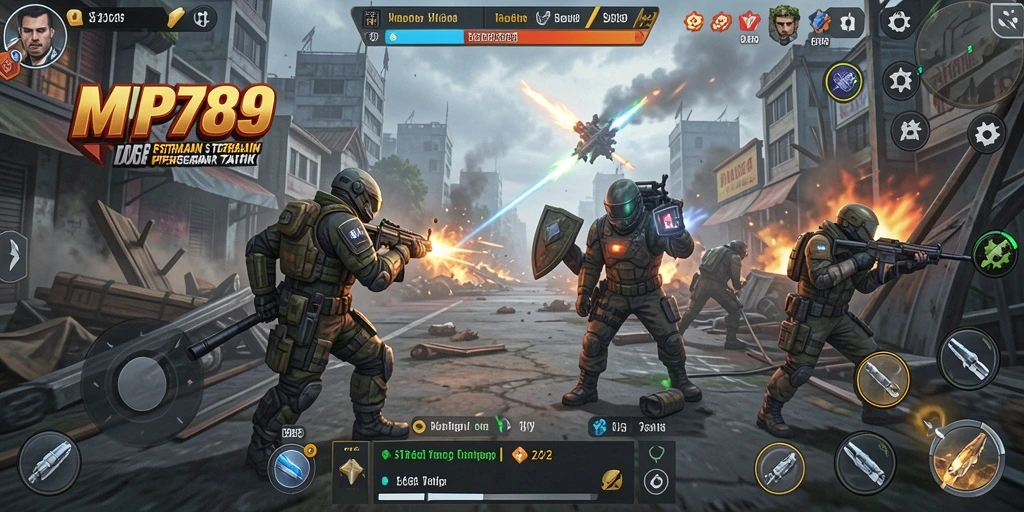 Screenshot gameplay MVP789 menampilkan pertarungan strategi yang intens.