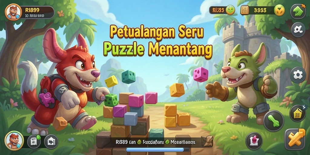 Screenshot gameplay RI889 menampilkan tantangan puzzle yang menarik.