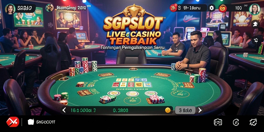 Tampilan gameplay Live Casino di SGPSLOT yang menegangkan.