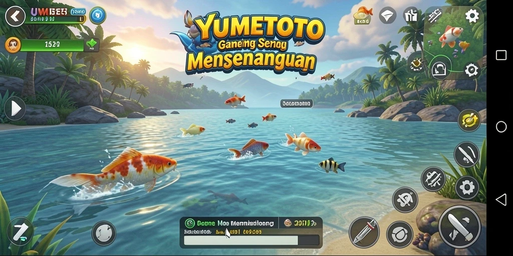 Tangkapan ikan besar dalam permainan YUMETOTO yang mendebarkan.